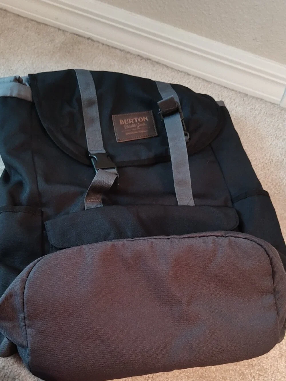 Burton Black Backpack with Gray Accents
